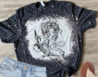 Krampus Shirt, Krampus Horror Christmas Shirt, Horror Christmas Shirt, Christmas Shirt, Krampus, Bleached Graphic Tee, Holiday Shirt