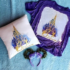 Magic Kingdom, Disney Anniversary Throw Pillow, Anniversary Pillow, Sublimation, Disney Decor, 50th Anniversary Gift, Throw Pillow