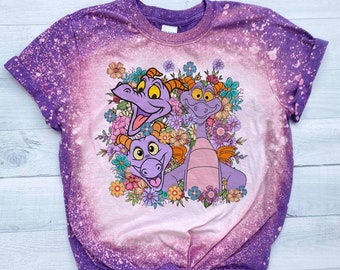 Figment T-shirt, Disney Purple Dragon Shirt, One Little Spark imagination disney shirt, one little spark figment, figment bleached tshirt