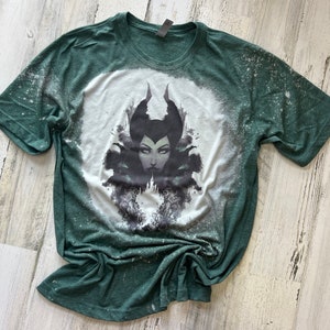 Maleficent bleached tshirt, Villian Evil Purple, Sleeping beauty tee, dark disney villian shirt, diaval shirt, wicked image 3