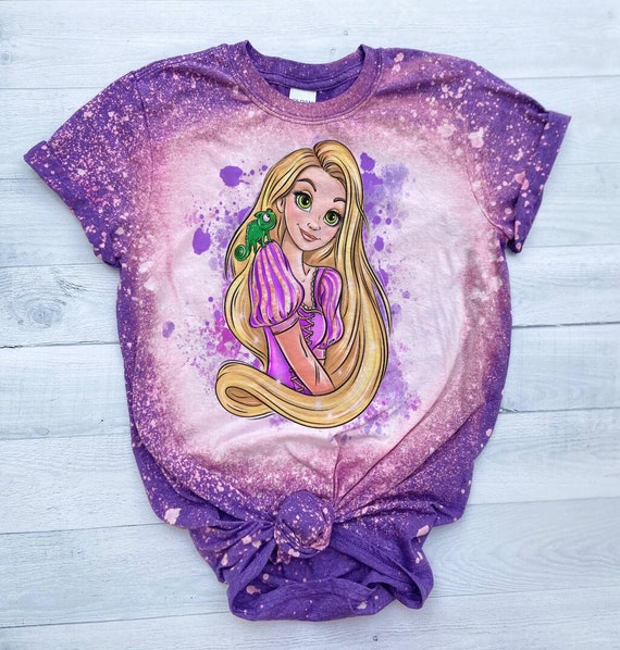 Rapunzel Princess Tshirt, Bleached Princess Shirt, Kids Tangled, Tiana  Moana, Flynn Rider, Womens Tshirt, Toddler Princess, Disney Cute - Etsy