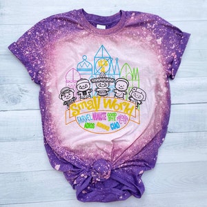 It&#39;s a Small World Shirt, WDW Shirt, Disney Park Shirt, Graphic Tee, Magic Kingdom Shirt, Bleached Shirt, Disney Shirt