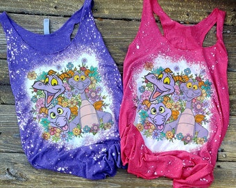 Figment Floral Tank Top, Dreamfinder Womens, Retro Disney Tank, Epcot Park Summer, Epcot, Disney Tank Top, Disney Park Shirt, WDW Shirt