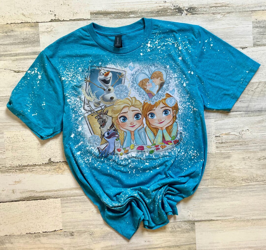 T-shirt Personnalisé Brodé Princesse – Anna, Elsa, Belle, Ariel, Prénom Fille