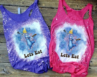 Remy Bleach Tank, Anyone can cook, Ratatouille tank top, France Shirt, Food and Wine, Epcot Shirt, Disney Park, Graphic Tee, Bleached tank