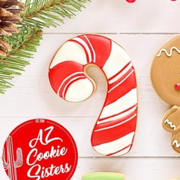 Candy Cane Christmas Cookie Cutter 4"