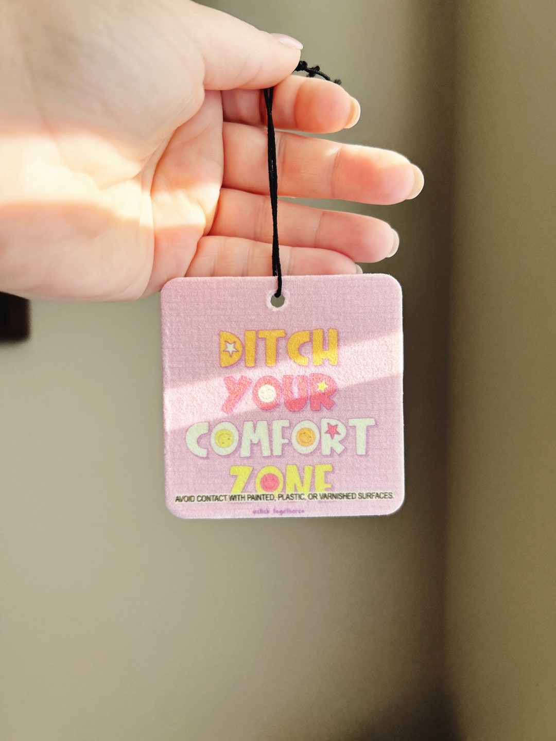 Smiley Face Car Air Freshener Rear View Mirror Hanging Car Etsy