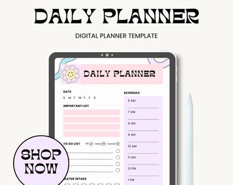 Undated Goodnotes Planner, Monthly Digital Planner, Goodnotes Template, iPad Planner, Digital Journal Pdf, Goodnotes Stickers Retro, Simple