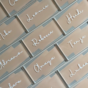 Personalisierbare Namensschilder Namenskarten Platzkarten Acryl Plexiglas Hochzeit Geburtstag Feier Gastgeschenk Tischdekoration Weihnachten