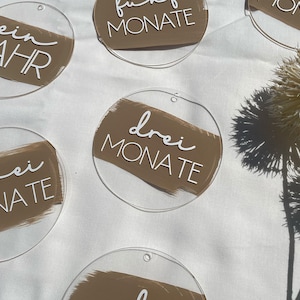 Monatliche Baby Meilensteine Acrylglas runde Scheiben Geschenk zur Geburt Neugeborenes
