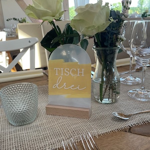 Personalisierbare Tischnummern Tischaufsteller Bogen アクリル Hochzeit Geburtstag