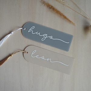 Personalisierte Lesezeichen mit Namen handgefertigt individuell Acryl Plexiglas Acrylic Acrylglas Geschenk Weihnachten Geburtstag
