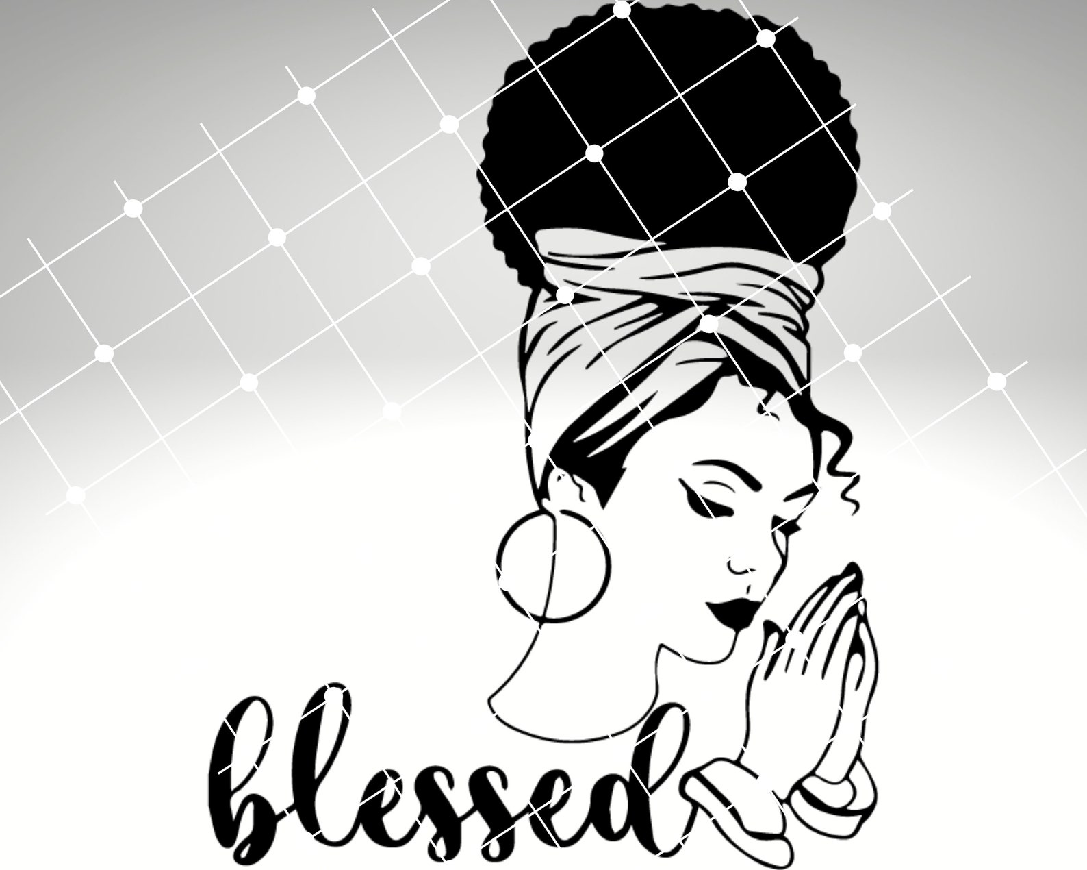 Blessed, Black Woman SVG, Afro Girl SVG, Afro Hair, Boss Lady Girl ...