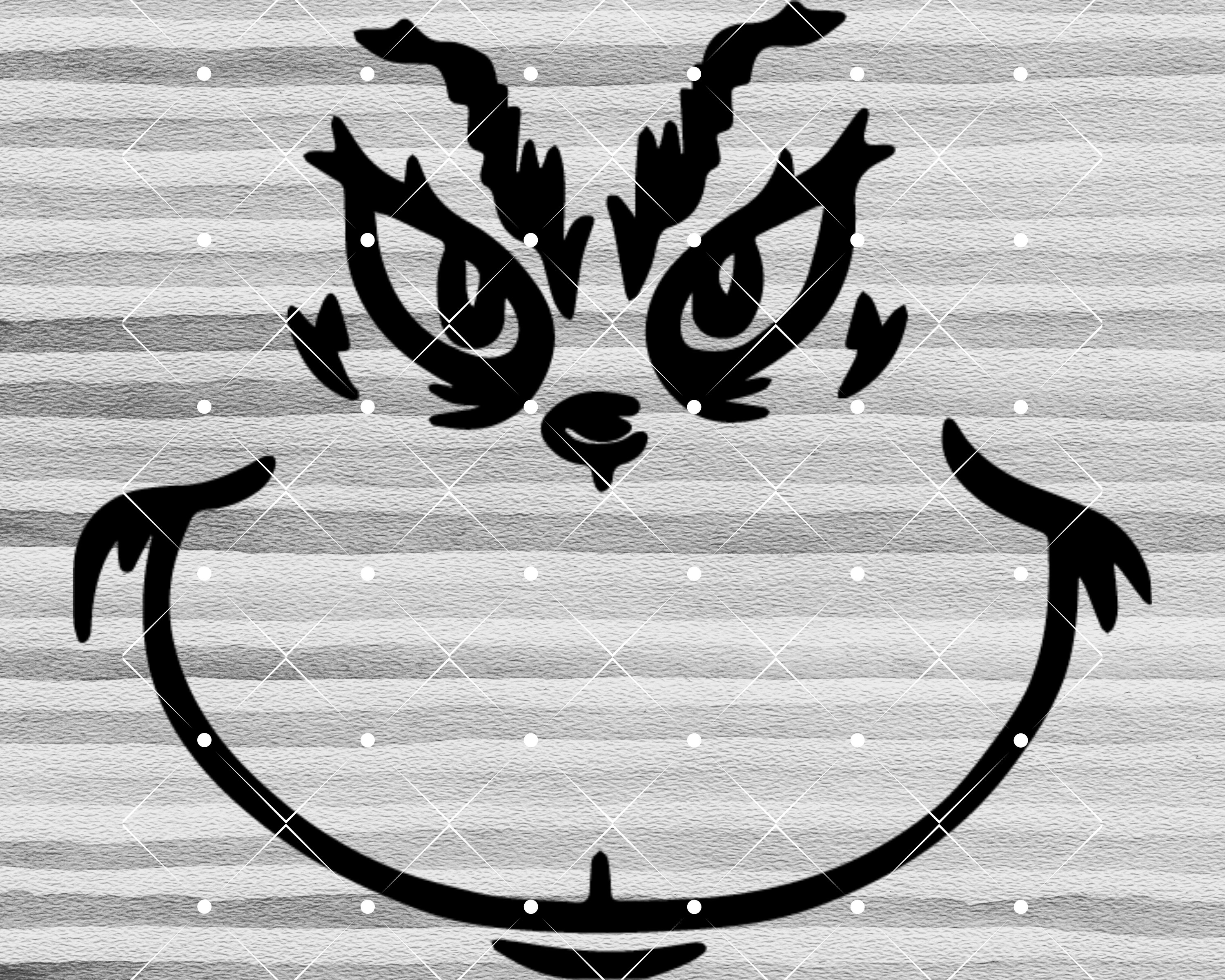 Grinch Smiling SVG, Grinch PNG, Grinch Silhouette, Grinch Cricut File