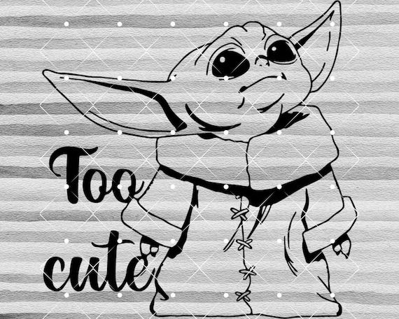 Too Cute Yoda Baby Svg Best Svg For You Baby Yoda Clipart Etsy Canada