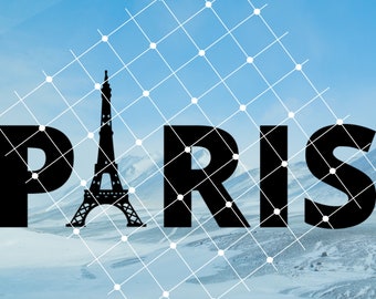 Paris, Eiffel tower SVG, Cricut file, Paris silhouette SVG, Eiffel tower files for cricut, Eiffel tower clipart, France SVG