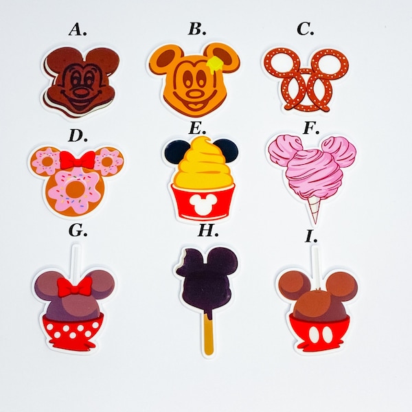 M Mouse Sweet Treat Dessert Ice Cream Cotton Candy Donut Planar 1 PC Charm Pendant Cartoon Character Colorful | Food Flatback | Sweets