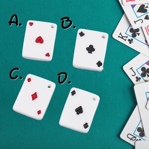 Pokerkaartbedel | 1 PC acrylhars | Speelkaarten | Casino | Gokken | Harten - Schoppen - Ruiten - Klavers