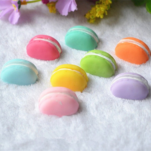 Macaron français à breloques sucré coloré dessert 1 PC pendentif à breloque en résine couleurs vives cadeau pour ami