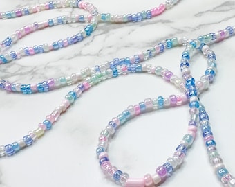 Sprinkled Dreams | Pastel Necklace | Pastel Seed Bead Necklace | Beaded Necklace | Valentine’s Day Necklace | Minimalist Beaded Necklace