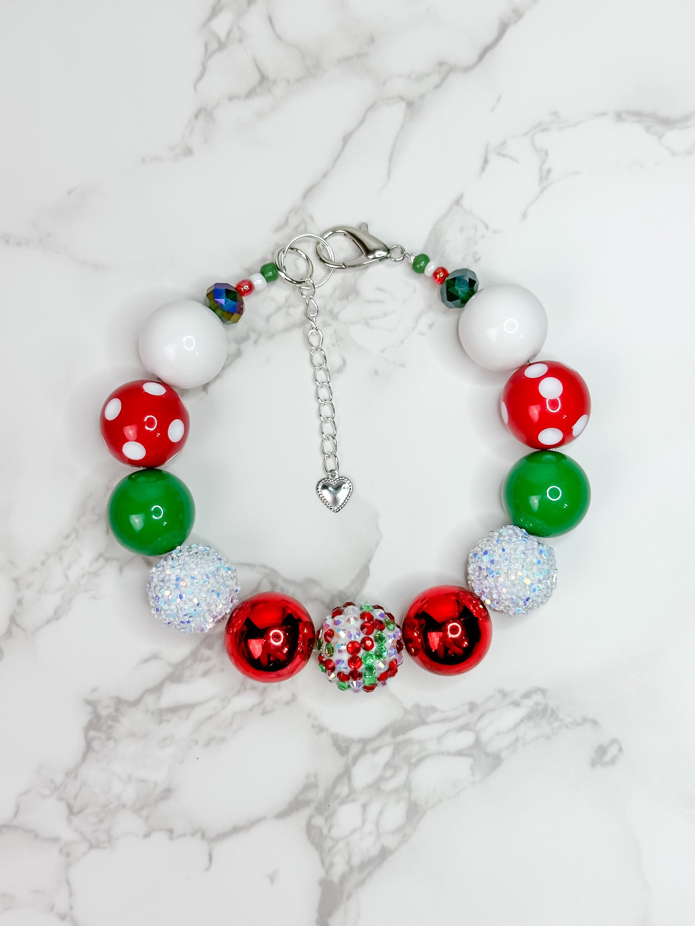 Xionghonglong 1400+ Kit D'Ornement De Perles De Noël, Avec Chenille Tiges, Noël Perles En Plastique Pour Enfants, Decoration De Noël Artisanat, Pour DIY Canne à Sucre, Décorations D'arbre De Noël