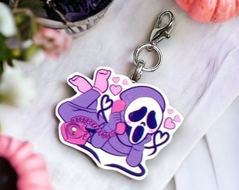 Pastel Ghost Horror Charm | Halloween | Hang Up | 1 PC Acrylic Resin Planar Charm | Slasher | Call Me