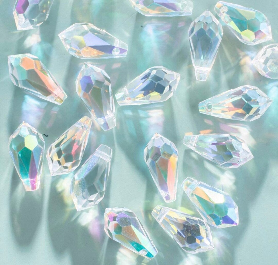 Teardrop Glow Light Irridescent White