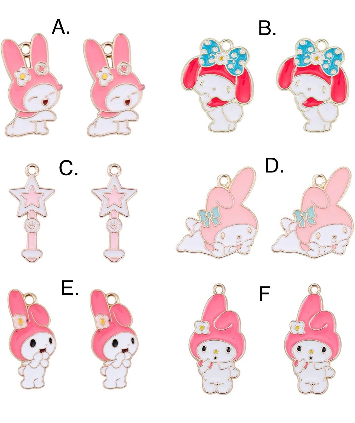Pink Bunny Ears White Bunny Kawaii TV Kid Movie Cartoon Character
