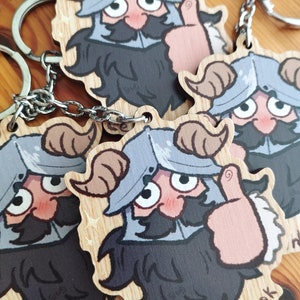 DUNGEON MESHI SENSHI Let me cook 2"5 (6cm) wood keychain