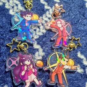 Ace Attorney 2"5 Double-sided Keychains Holographic