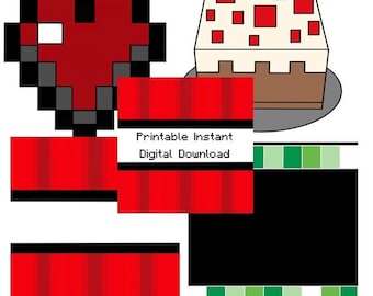Minecraft Party Pack Printable Instant Digital Downloads