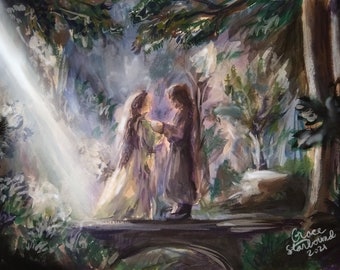 Lord of the Rings Aragorn and Arwen Printable Instant Digital Download