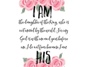 I Am His Quote by Destiny INC Printable Instant Digital Download