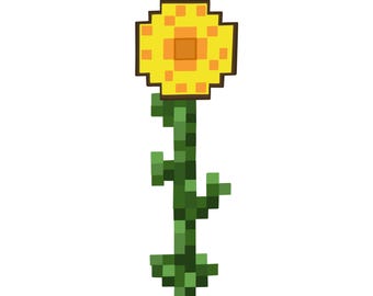 Minecraft Sunflower Printable Instant Digital Download