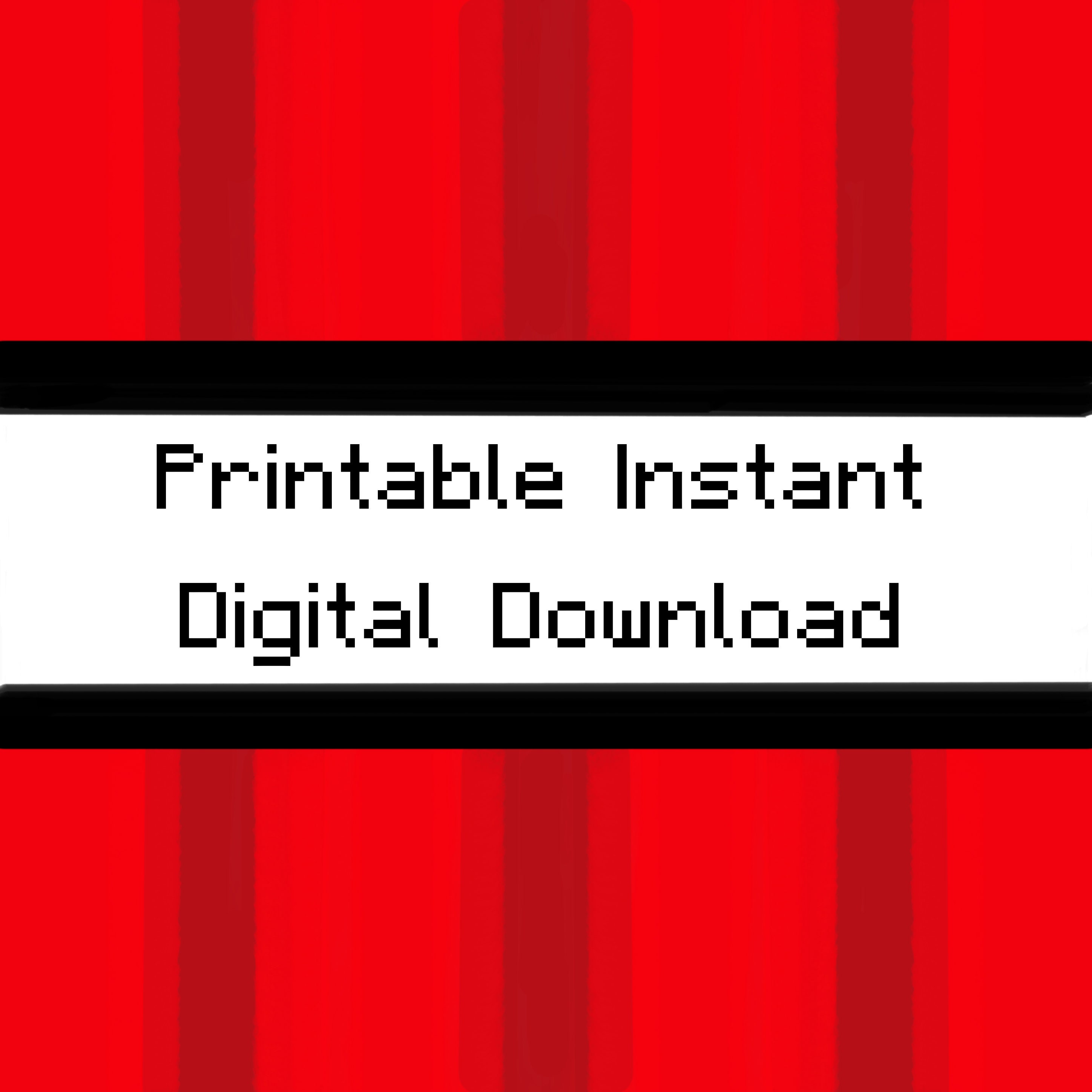 Minecraft TNT Printable Instant Digital Download by Destiny INC - Etsy