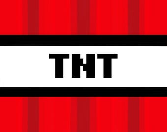 Canvas TNT  12” x 12”  Minecraft block Inspired