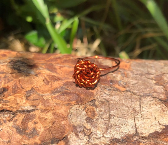 Beautiful simple dainty classic rose wire wrapped ring, personalized jewelry