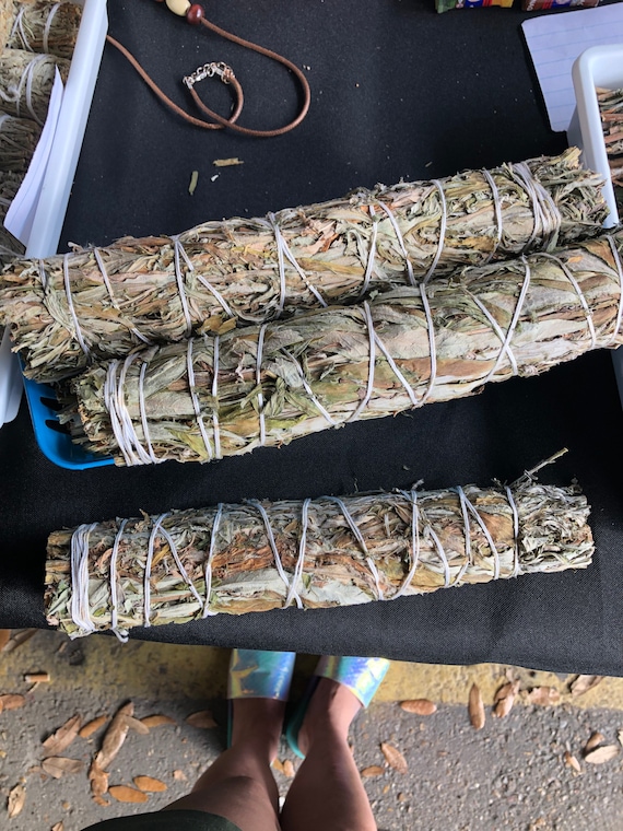 9” Mugwort/Black Sage smoke/cleansing bundles;spiritual smudge; sage alternative/substitute