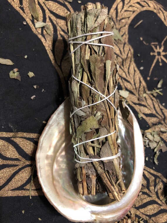 wild lavender smoke/smudge cleansing bundles 4”; sacred ritual sage alternative/substitute