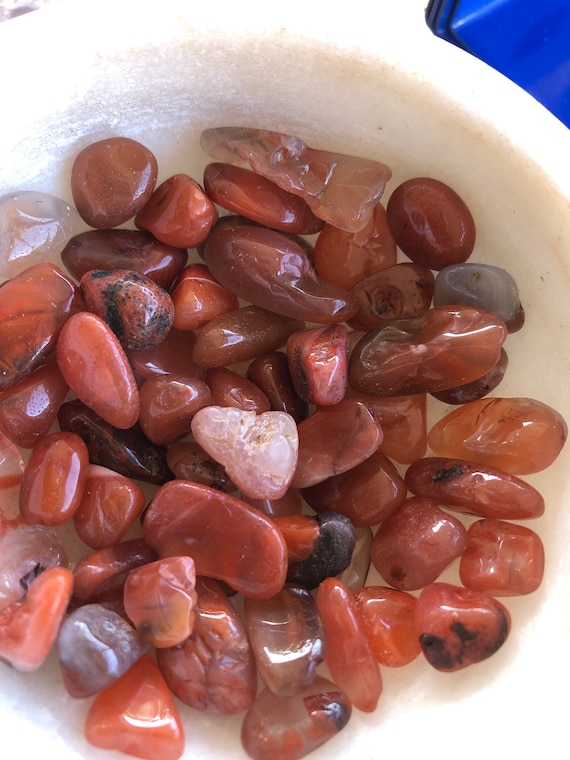 small tumbled carnelian crystal