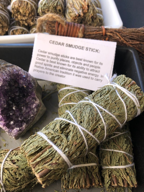 Cedar bundles; energy cleansing, smudging for sacred space and spells/rituals