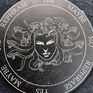 Meduza Lettering Medusa Snake Head Reversible Divination Board Pendulum for Readings ...