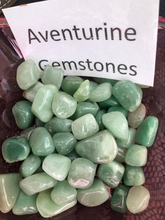 green adventurine healing gemstone crystals approximately 1-2”