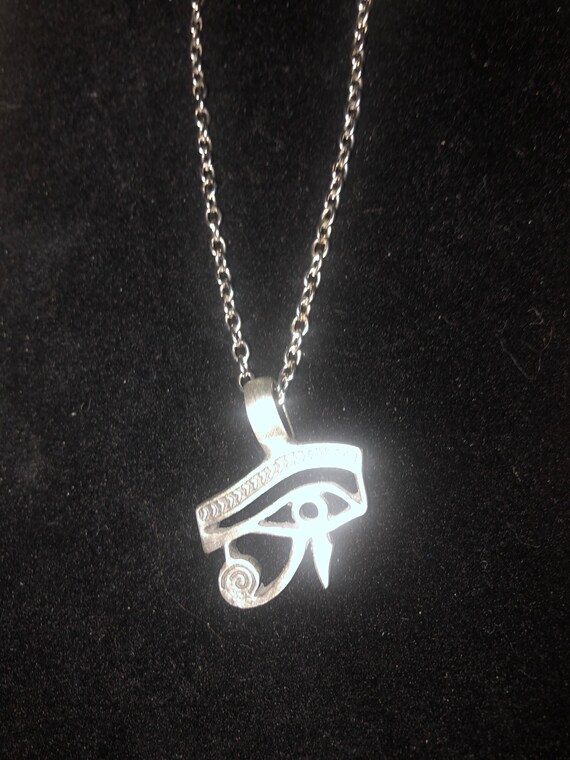 Eye of Horus; Eye of Ra pendant necklace; sun/masculine energy, egyptian eye of ra stainless steel pendant