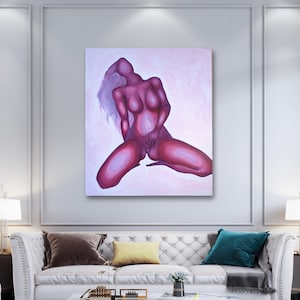 Un dipinto a olio astratto originale intitolato "Piacere". per l'arredamento della casa e molto altro. Fatto a mano. Arte ad olio, pittura moderna, arte astratta