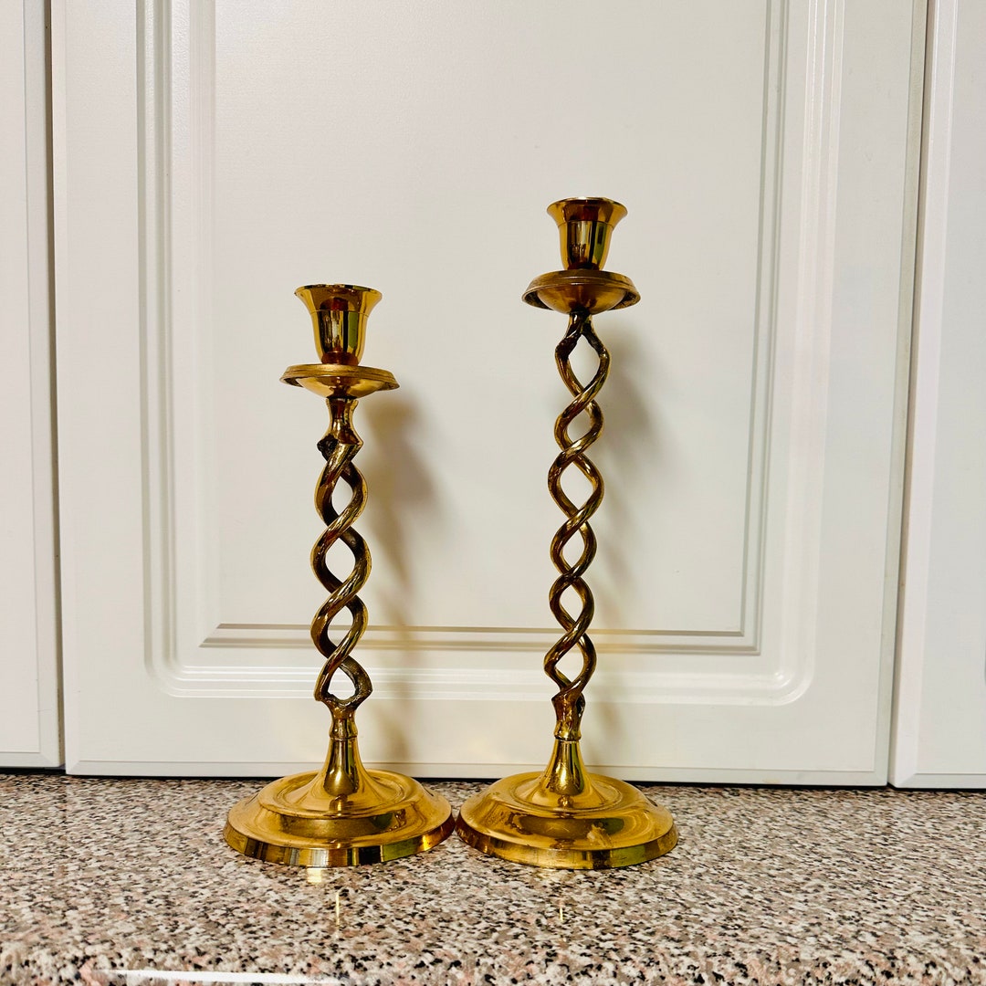 Brass Vintage Twist Candle Holders Vintage Candle Holders Brass Candle
