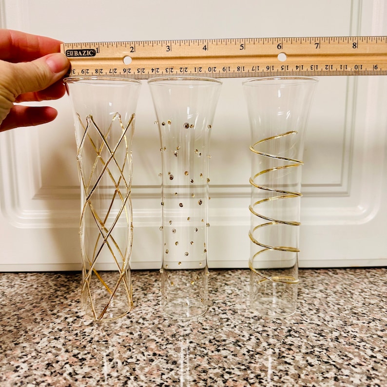 Marseilles Champagne Flutes Gold Trimmed Champagne Flutes Italian