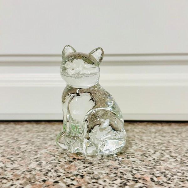 Vintage Glass Cat Paperweight | Vintage Paperweight | Cottage core | Grandma core | Boho | Cat Lover | Car Collector