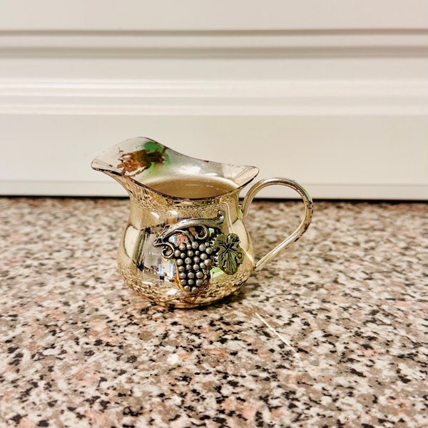 Silver Plated Little Creamer or Pitcher | Mini Pitcher | Decorative Pitcher | Cottagecore | GrandmaCore | Country core | Vintage Creamer