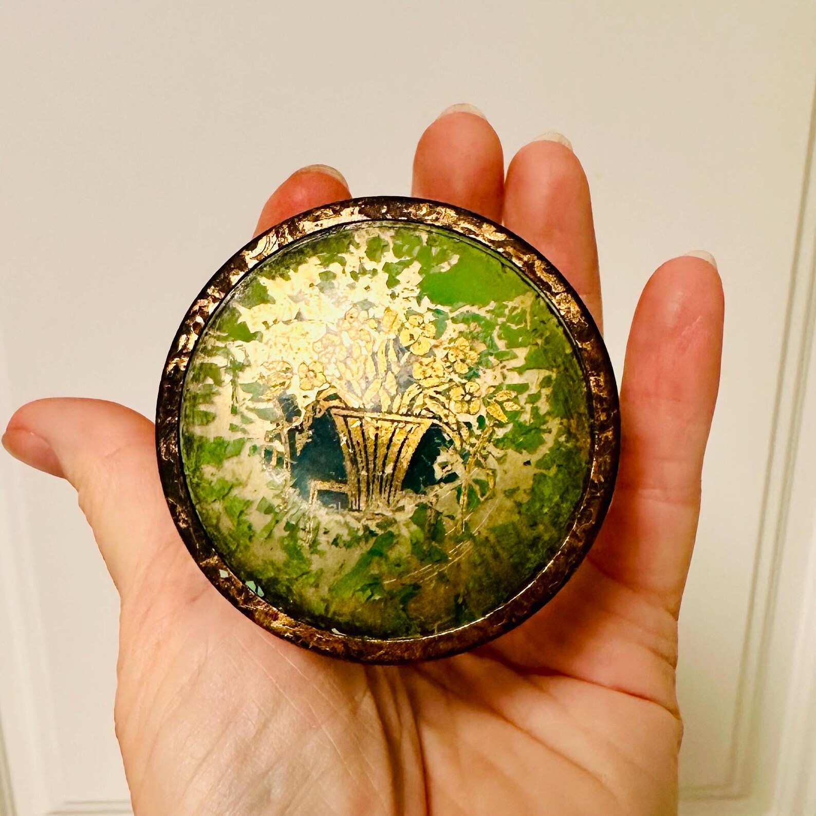 Vintage Regency Style Vanity Jar Art Decor Style Cottagecore Victorian